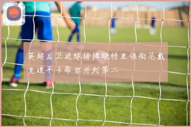 英超后卫进球榜揭晓特里领衔范戴克追平卡希尔并列第二